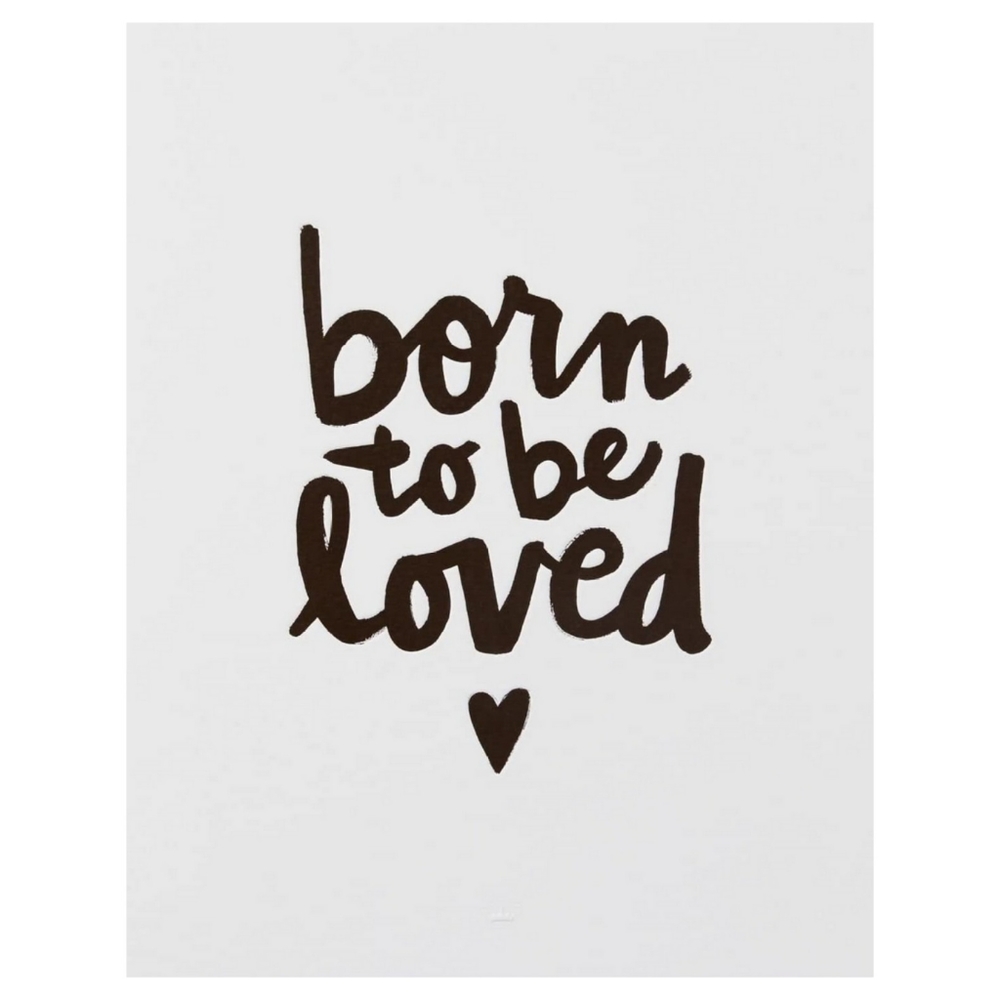Hallmark Born to Be Loved Art Print Sign, 8x10 Wall Home Decor